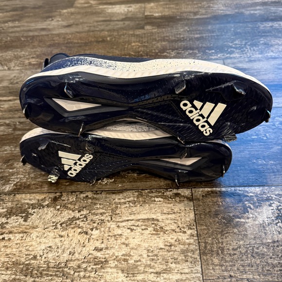 Adidas Icon V Bounce Baseball Cleats Navy White Mens Size 17  Lace Up Sports NEW - Picture 7 of 9